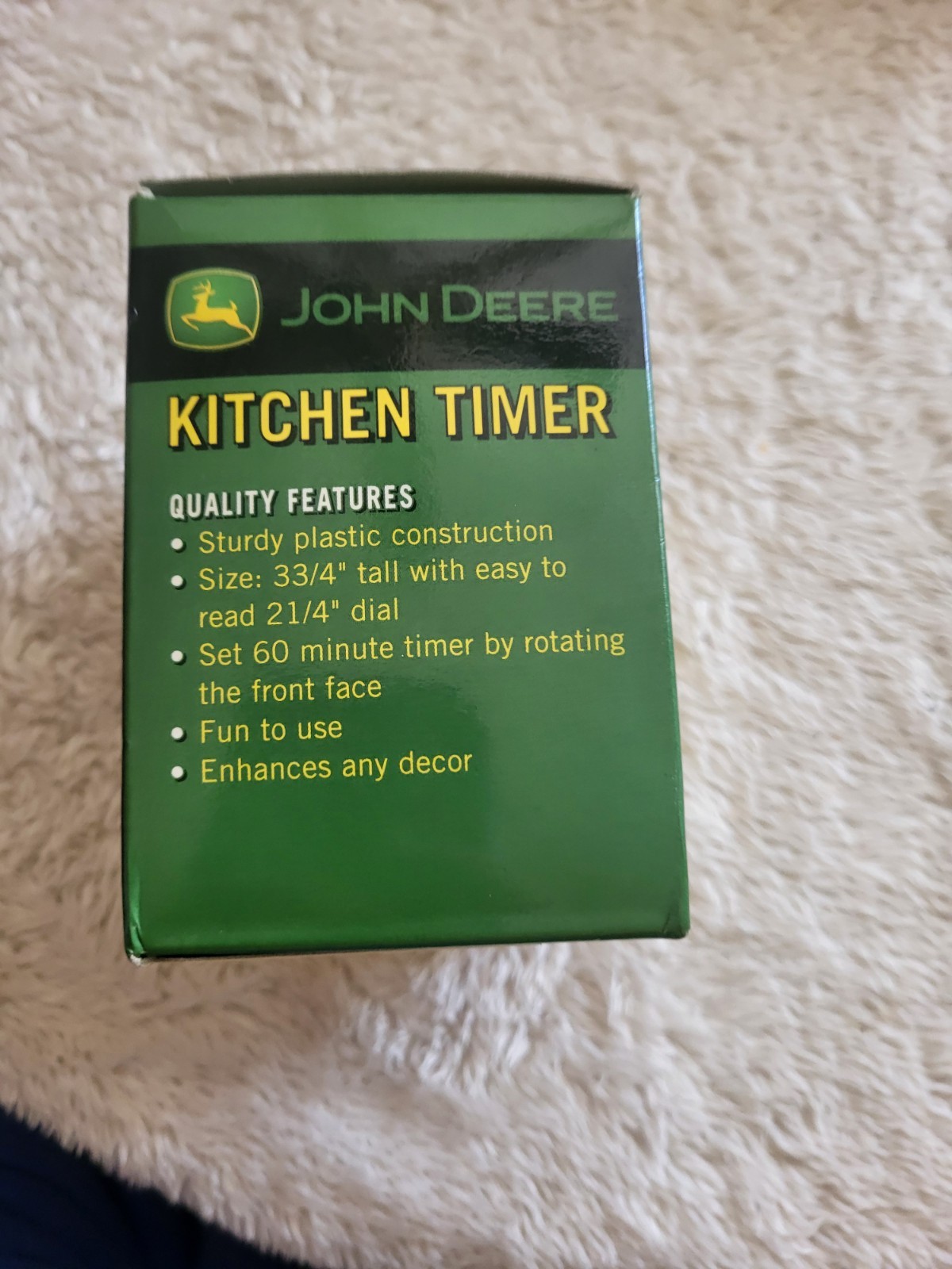 John Deere Mechanical 60-Min Manual Adjustable Timer Vintage Model 1527 3 3/4"