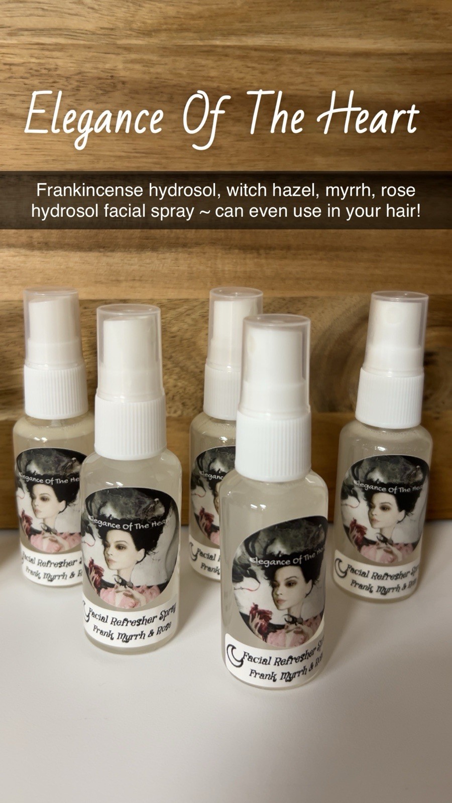 Elegance Of The Heart Hydrating Facial Refresher Spray Frankincense Rose