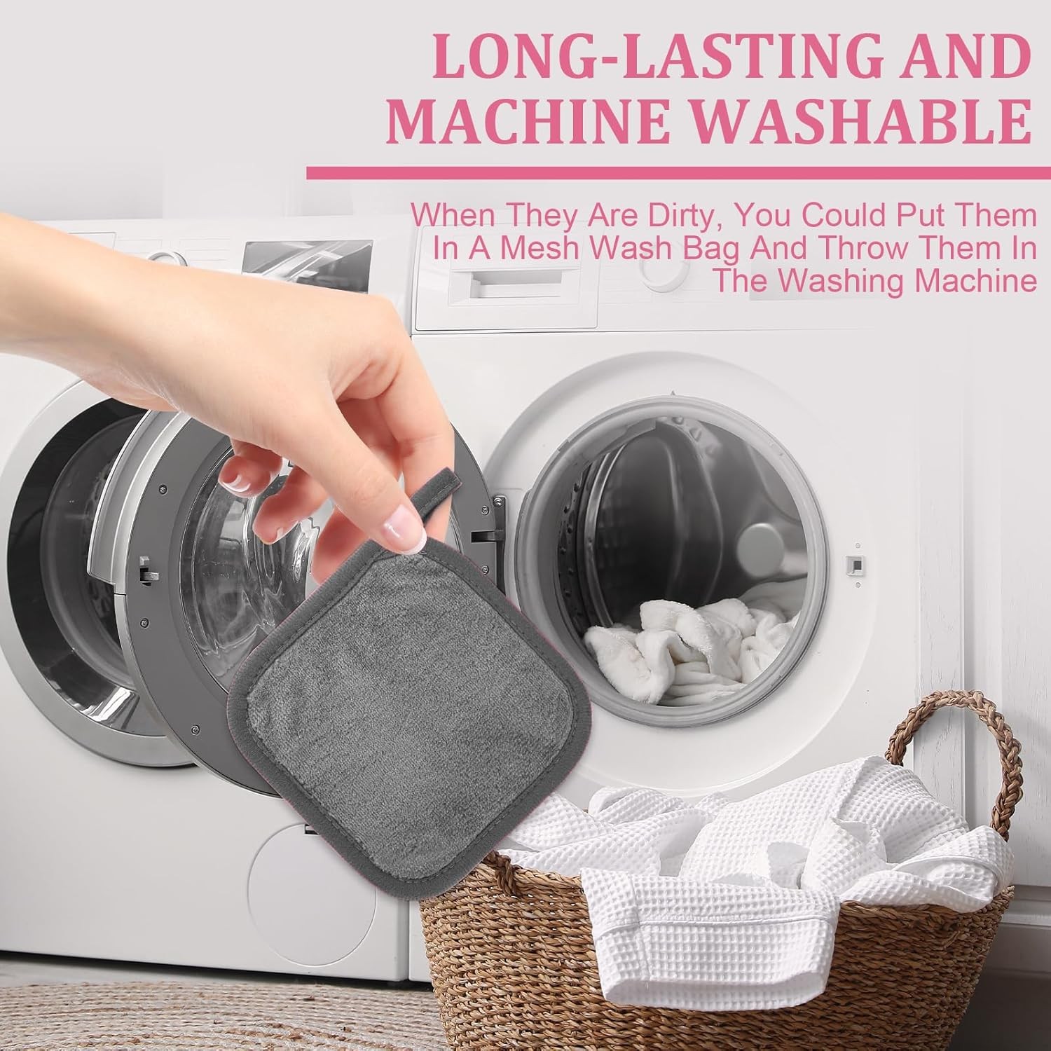 Makeup Remover Cloth 12 Pack, Ultra Soft and Reusable Microfiber Makeup Remover