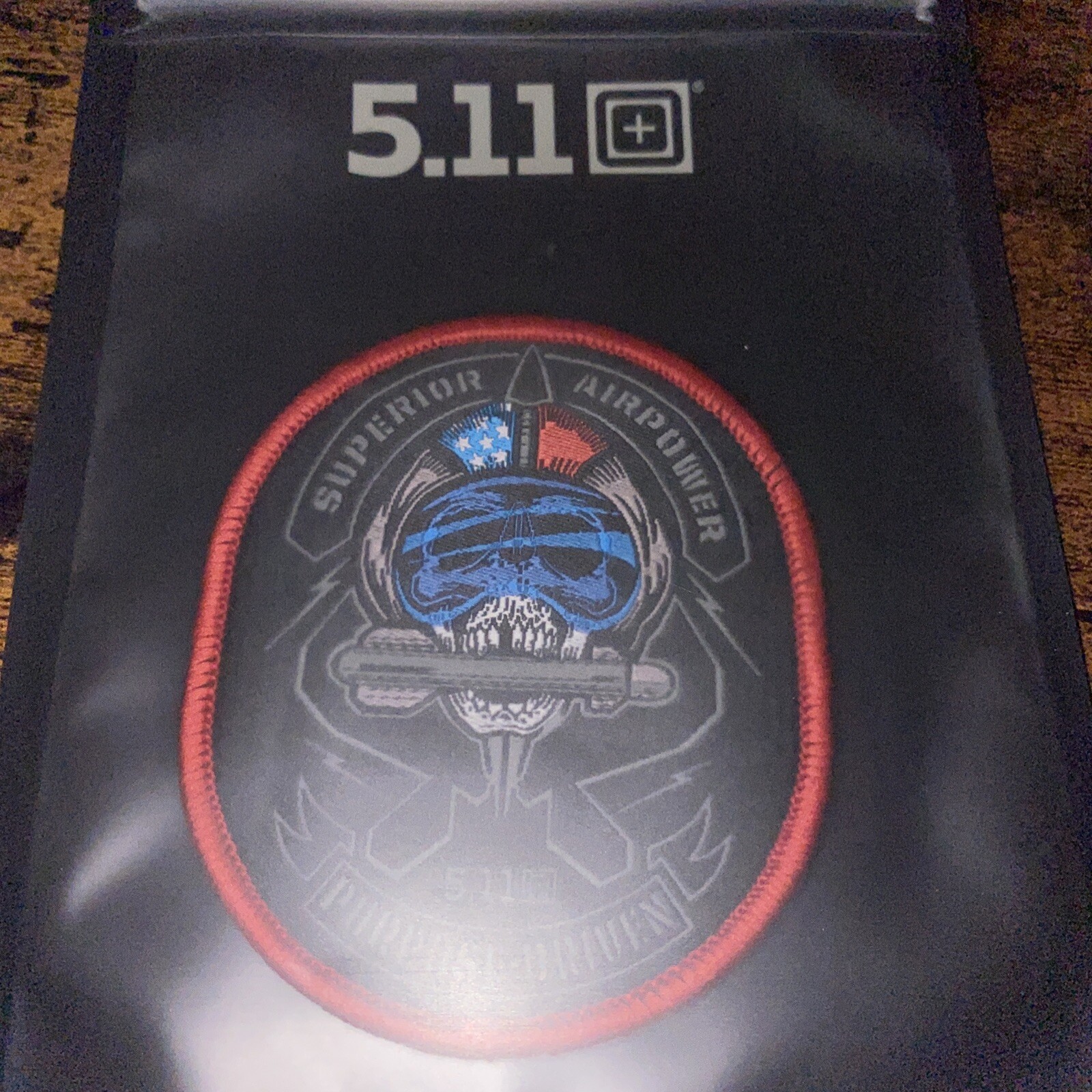 5.11 TACTICAL Patch Skull~SUPERIOR AIRPOWER~Fighter Pilot Missile~PURPOSE DRIVEN