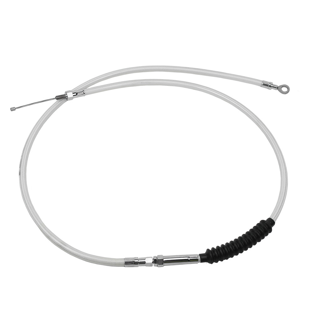 200cm 78 7/10"White Silver Clutch Cable fits Harley Softail Street Bob FXBR FXFB