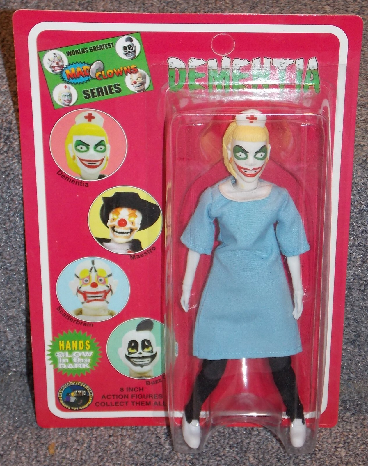 2004 Classic TV Toys Mad Clowns Series Dementia 8 inch Figure New In The Package