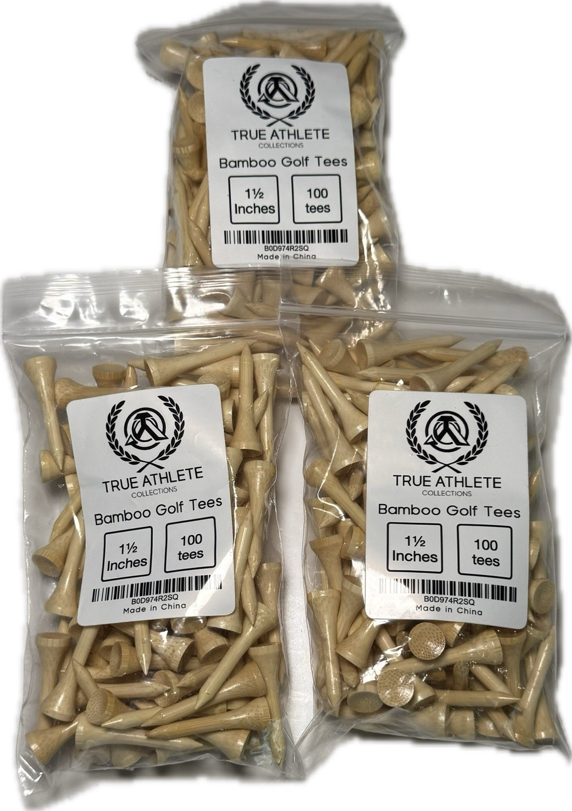 300 Pcs True Athlete Bamboo Wooden Golf Tees 1-1/2 inch Golf Tee