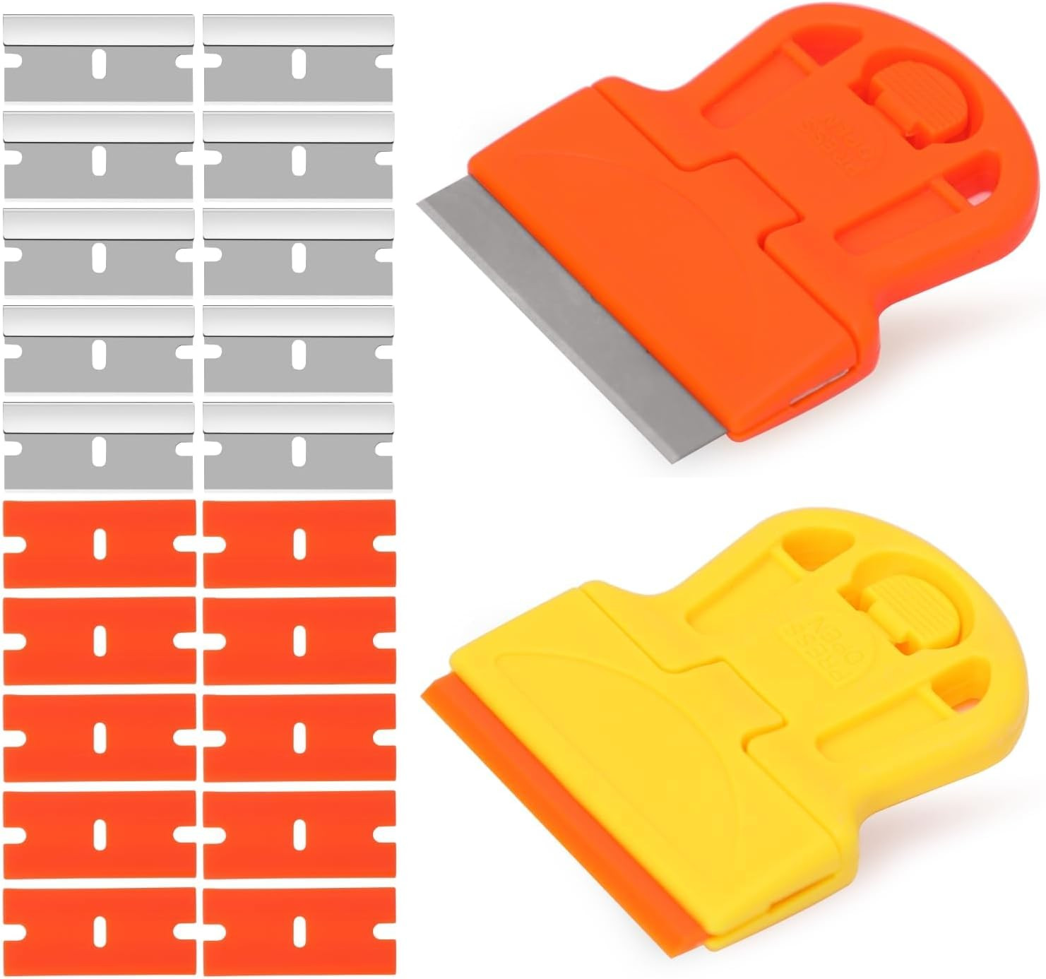 2 Pack Razor  Scraper Plastic Razor  Scraper Scraper Tool with Extra 10 Plastic