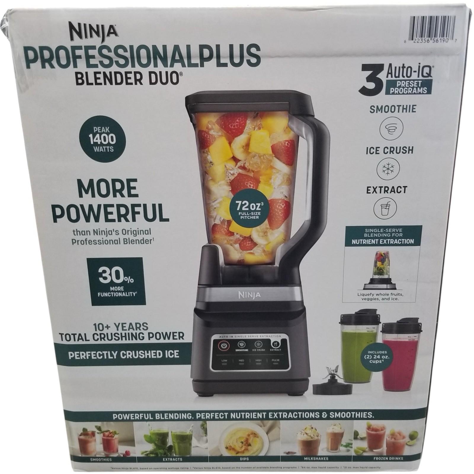 Ninja Professional Plus Blender DUO with Auto-iQ - Black (DB751A)