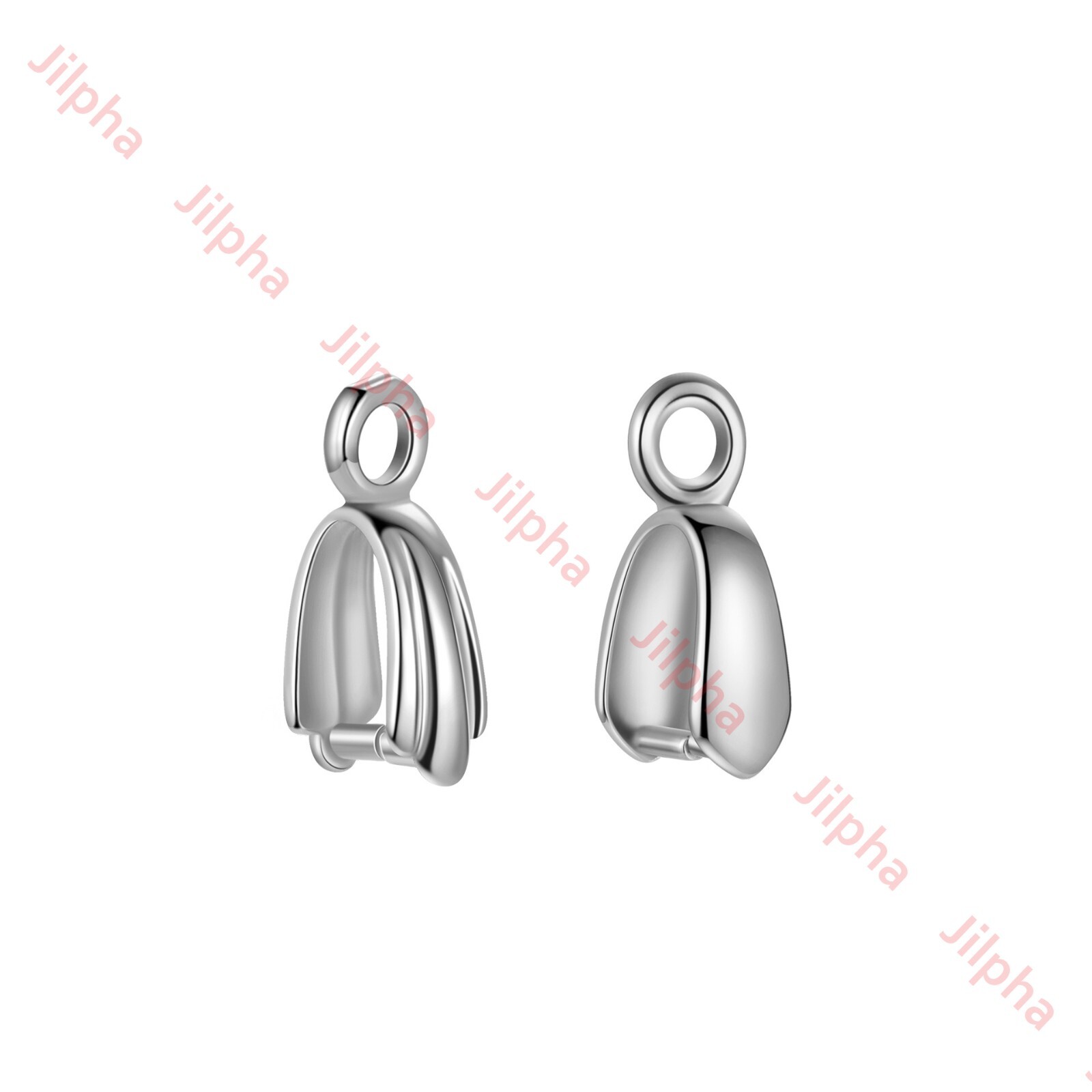 Sterling Silver Prong Pinch Bail for Stone Crystal Earrings Pendant A2950