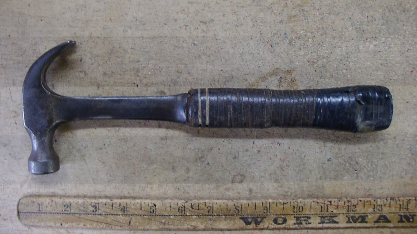 Vntg Estwing Curved Claw Hammer,With 16oz. Head,NEEDS Leather Washer Handle