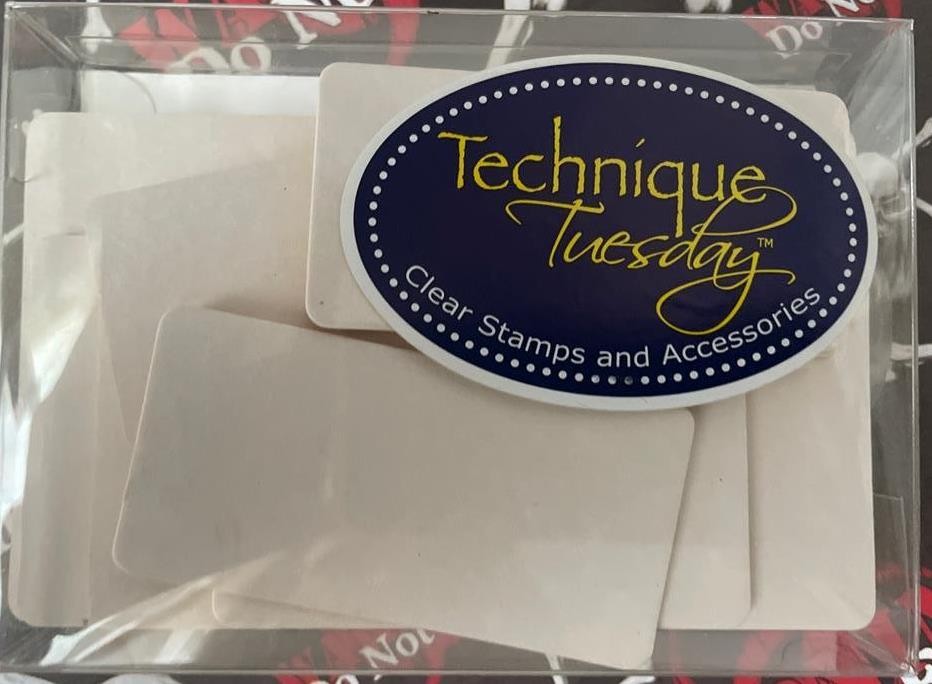 vintage TECHNIQUE TUESDAY TILES RECTANGLES stamping surface dimensional 18 piece