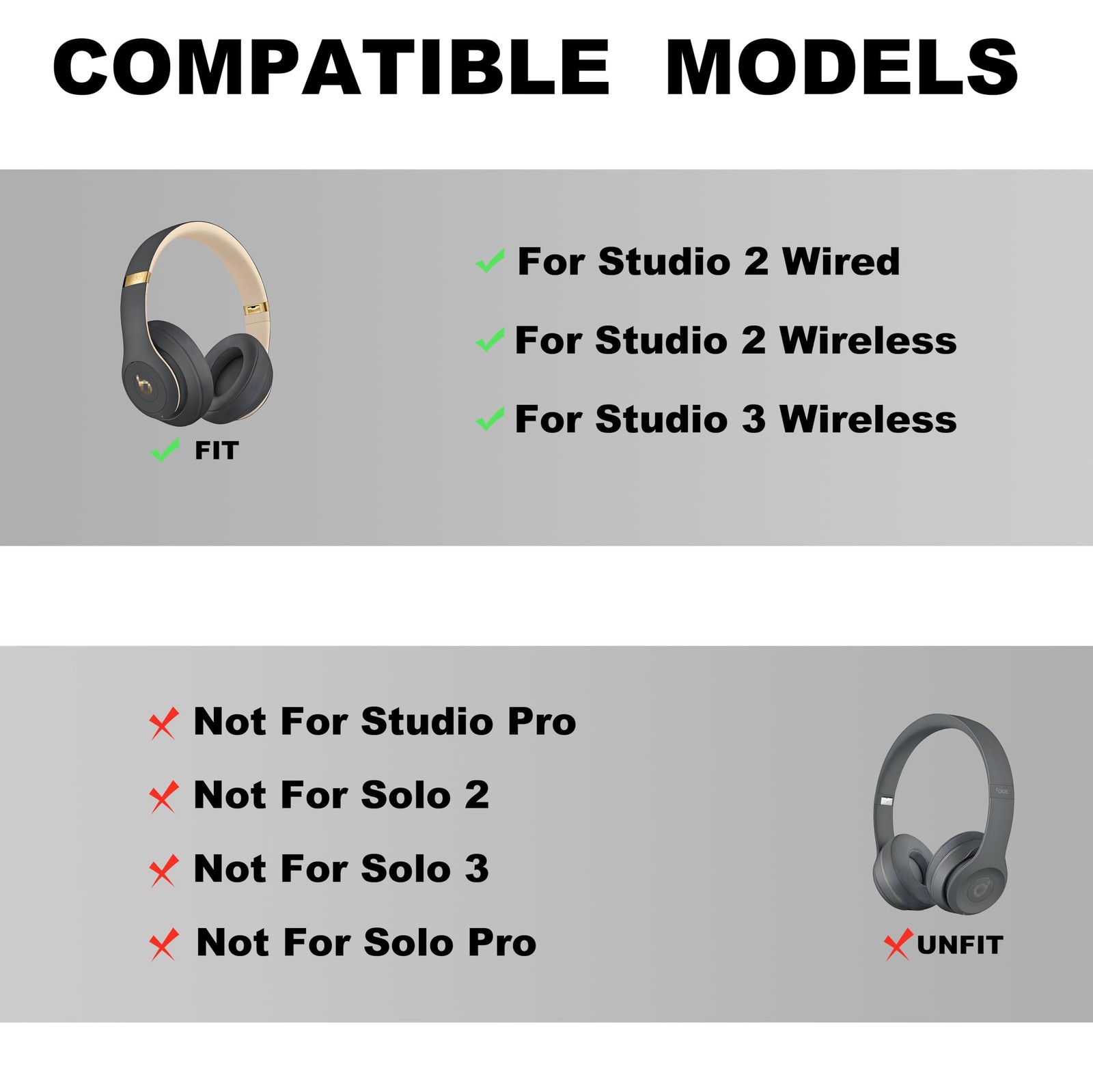 Studio 3 Headband - Durable & Comfortable Cushion, with Studio 3 Wireless(A19...