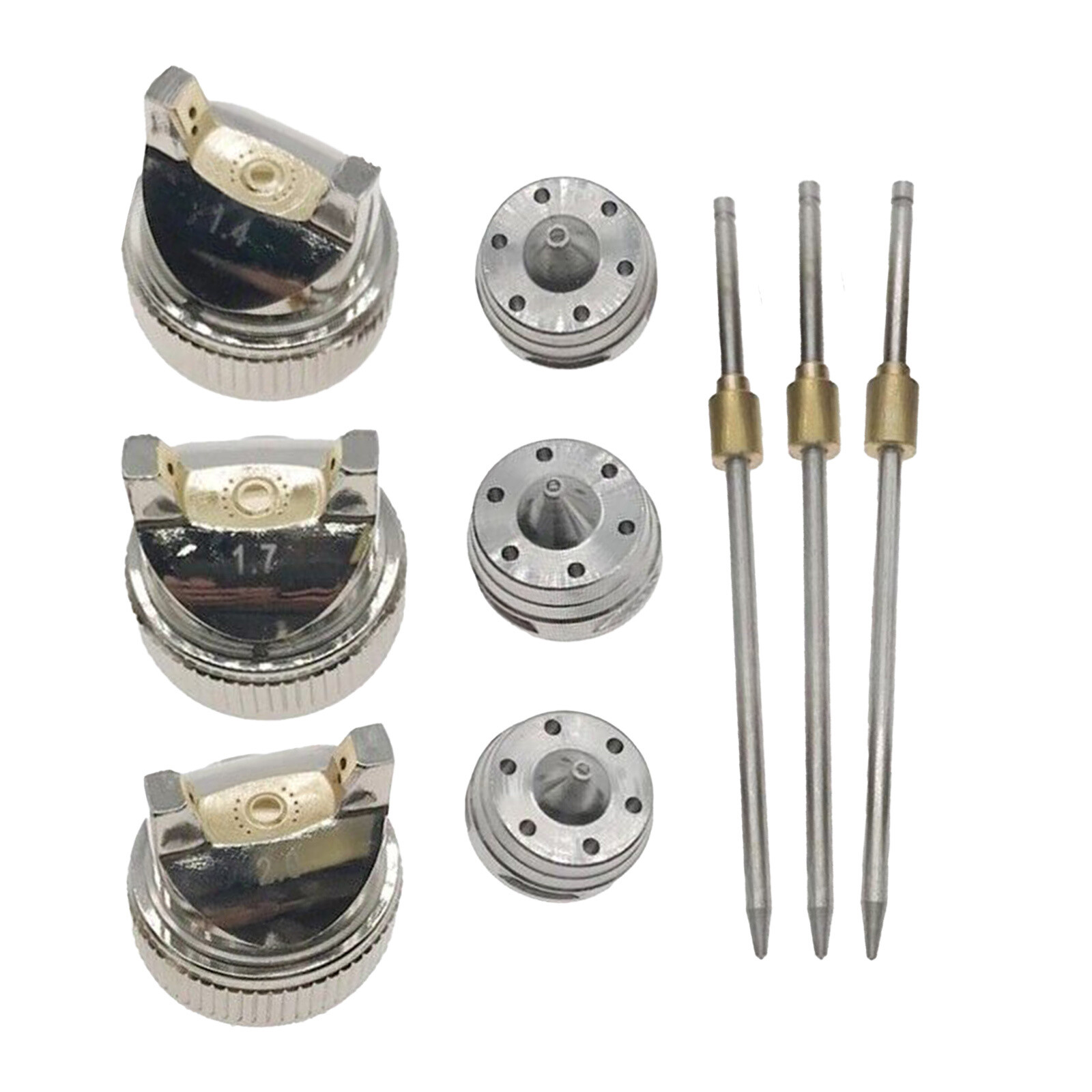 Air Spray Gun Nozzle Replace Pneumatic Manual Spray Paint Gun 3pcs/set