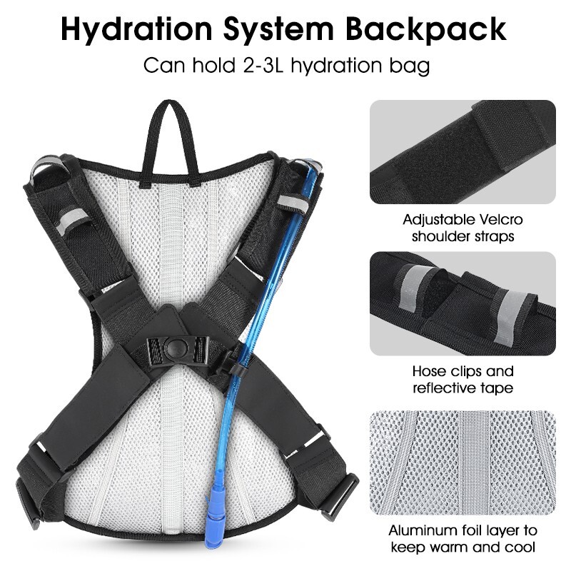 WEST BIKING 2L Water Bladder Bag 10L Cycling Hiking Hydration Pack Backpack