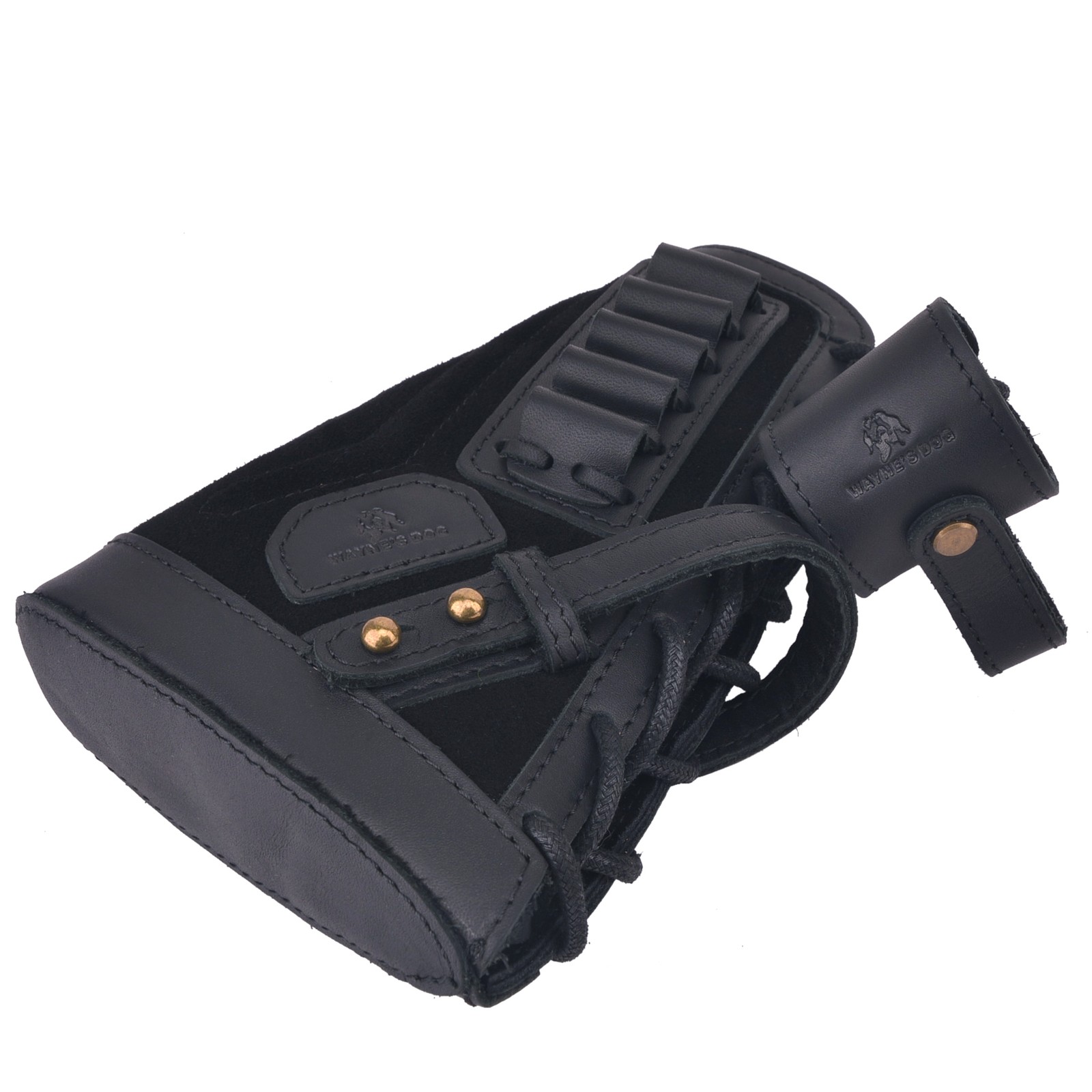 Leather Gun Buttstock with Sling Barrel Mount No Drill Needed .30-30 .357