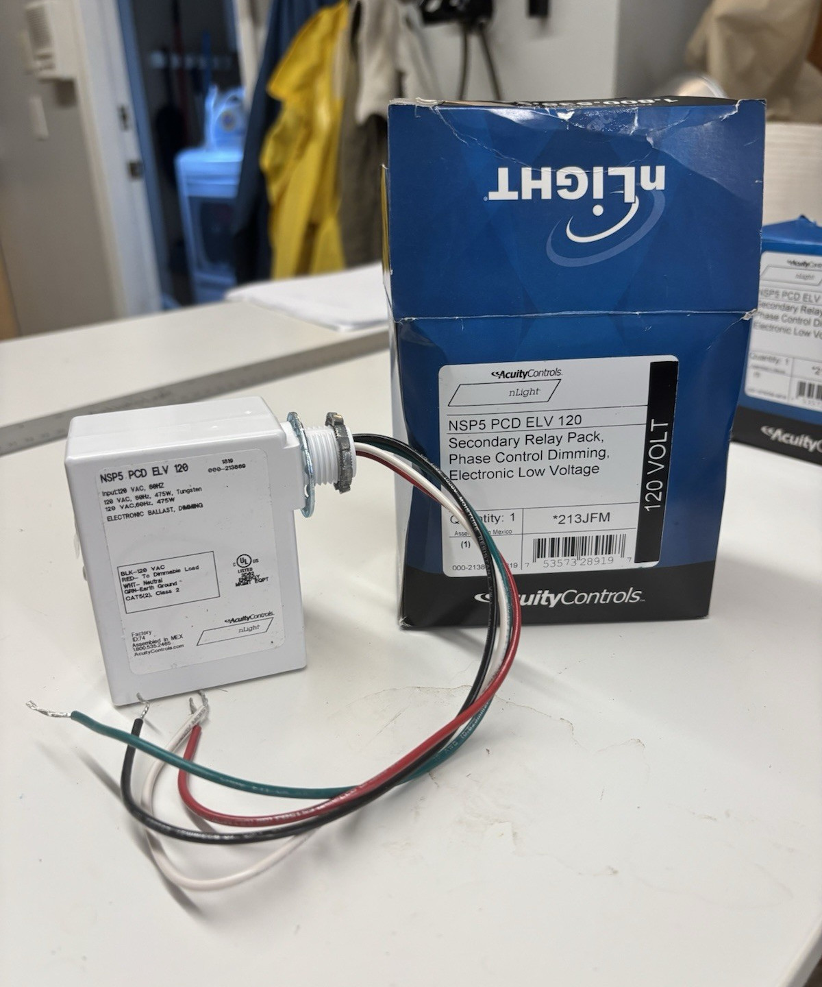 AcuityControls NSP5 PCD ELV 120 120V Solid State SPST AC Relay Pack Wire Leads