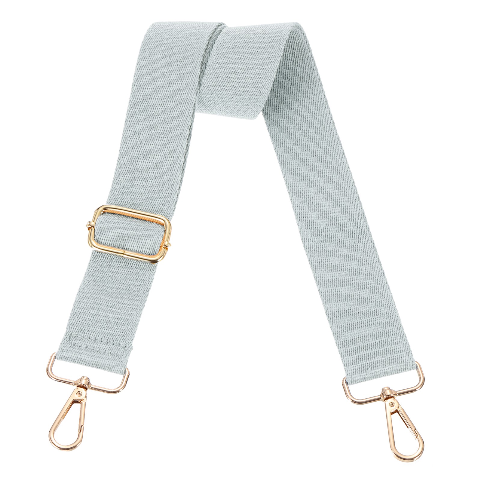 3.8cm Wide Shoulder Strap, Grey, Light Gold Pull Core Buckle