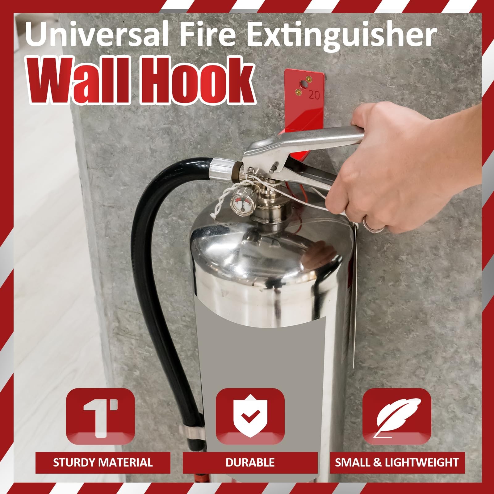 Alocre 4 Pack Fire Extinguisher Mounts & Brackets, Fire Extinguisher Wall Hoo...