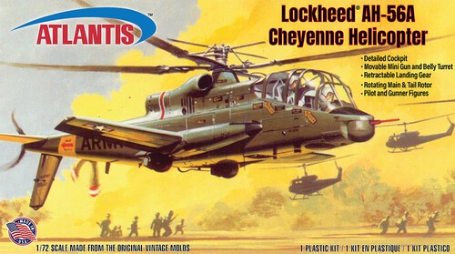 Lockheed AH-56A Cheyenne Helicopter 1/72 Scale Model Kit [New Toy]
