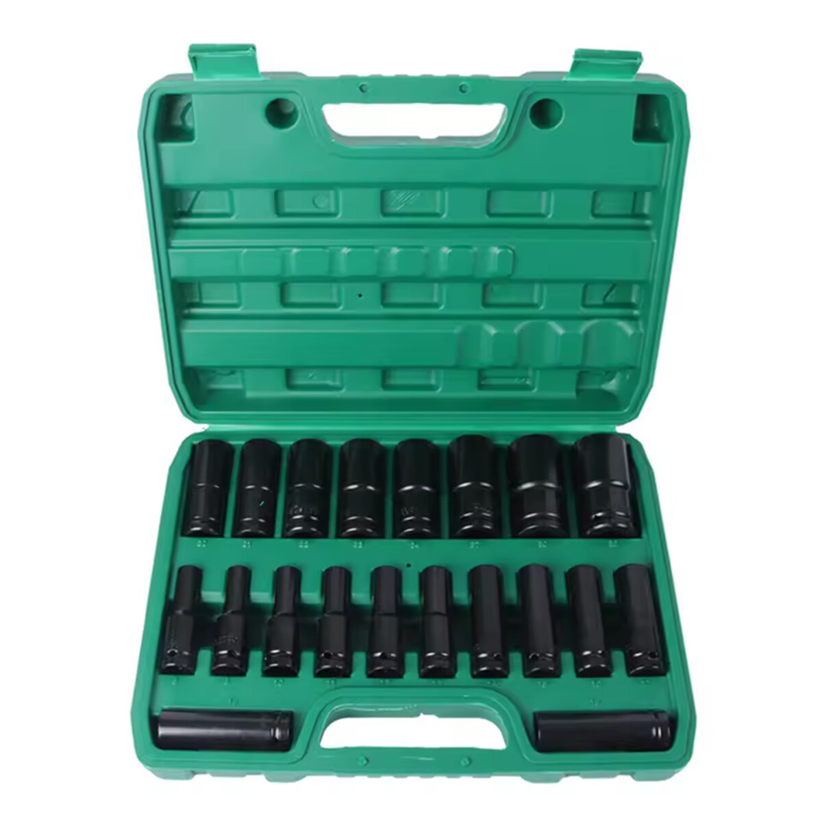 1/2Inch Impact Sockets Set 20 PCS Drive Metric 8mm-32mm Deep 6-Point Set w/ Case