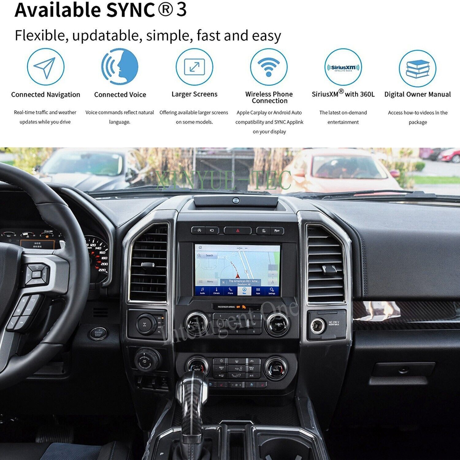 Factory SYNC 2 to SYNC 3 Upgrade Kit V3.4 Fit for Ford Sync3 Carplay APIM NA223