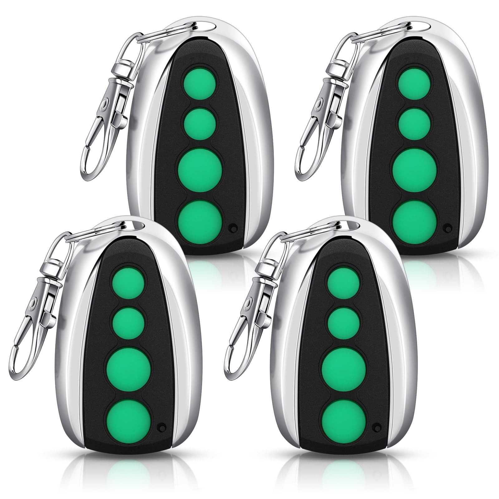4 PCS M12 Gate Remote Control Transmitter 433.92 4PCS Remotes Black and Green