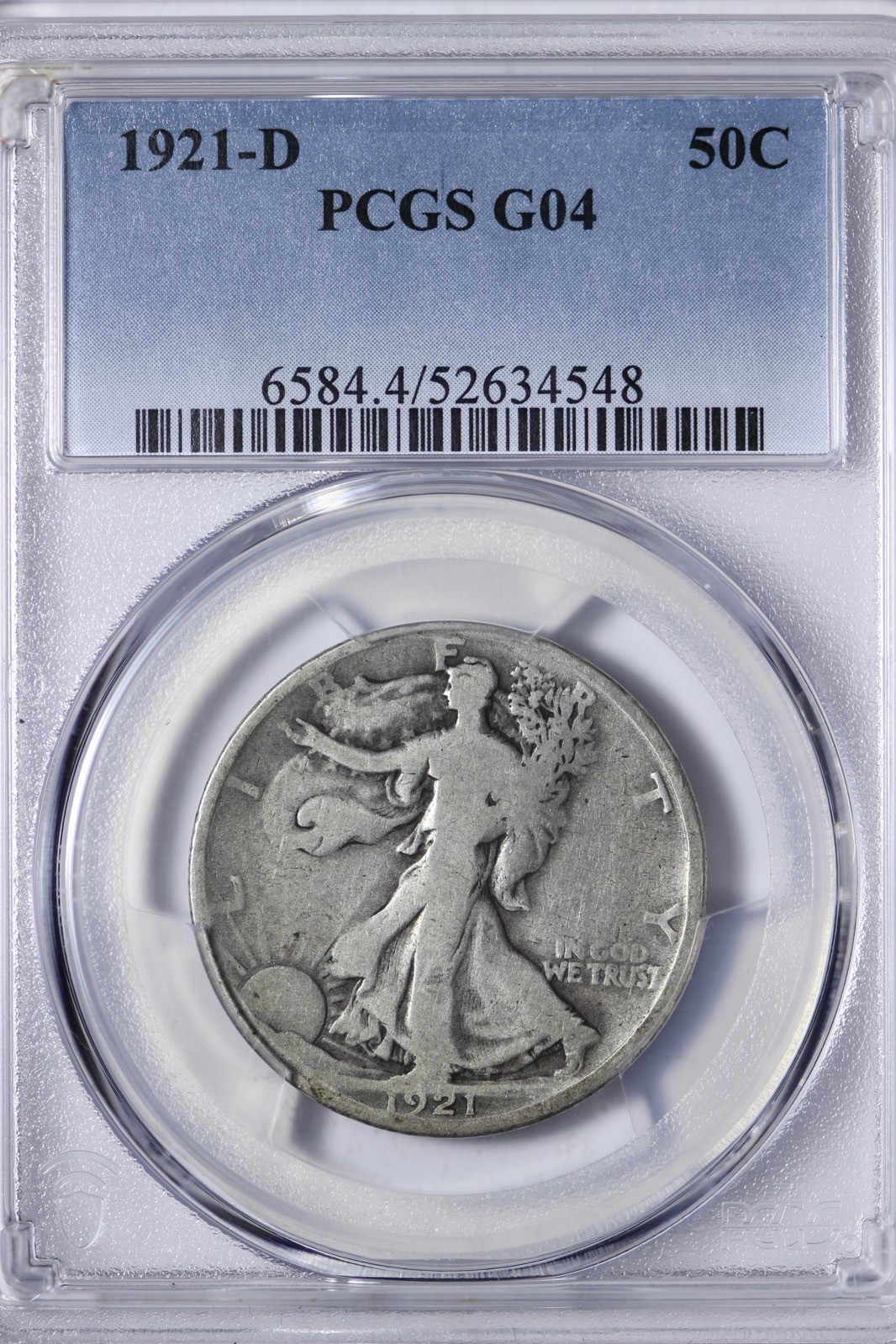 1921-D Walking Liberty Half Dollar PCGS G04 G4 Key Date WINFY