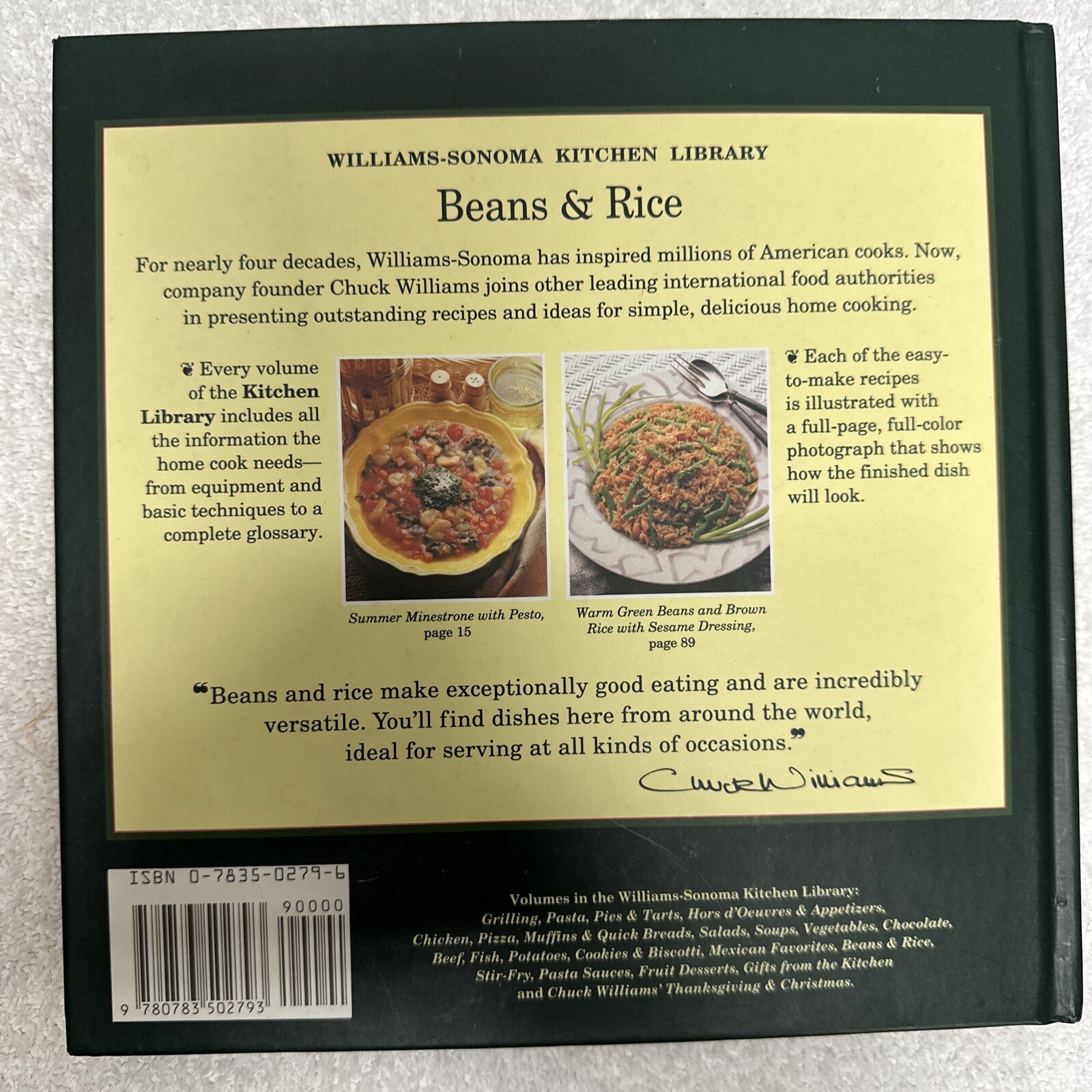 Williams Sonoma beans and Rice Kitchen cookbook