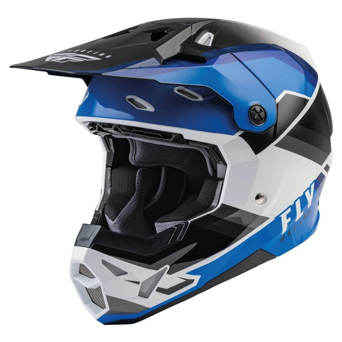 Fly Racing Motocross Helmet Formula CP - RUSH BLACK / BLUE / WHITE