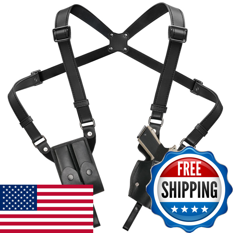 Imxpw Shoulder Holster General Vertical Gun Holster Adjustable Pu Leather For
