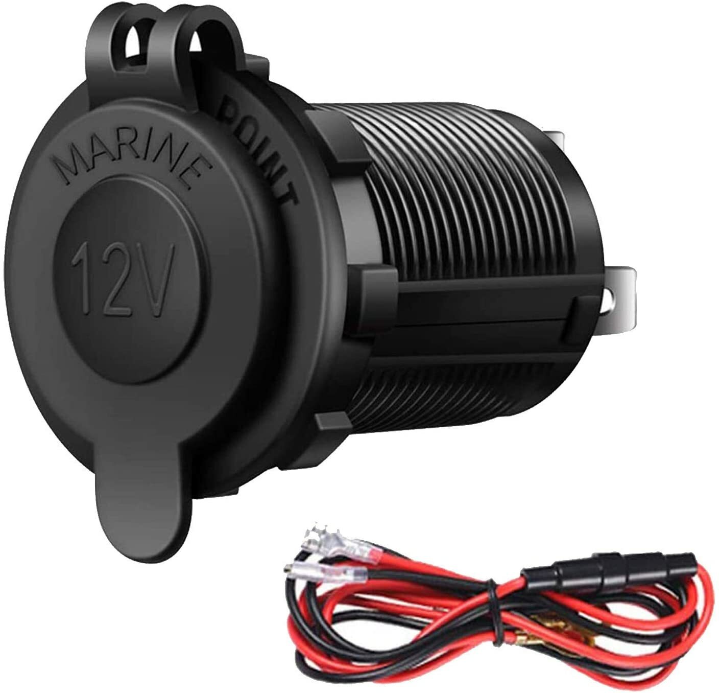 12V Cigarette Lighter Socket Charger Power Adapter For Car Marine Motorcycle RV