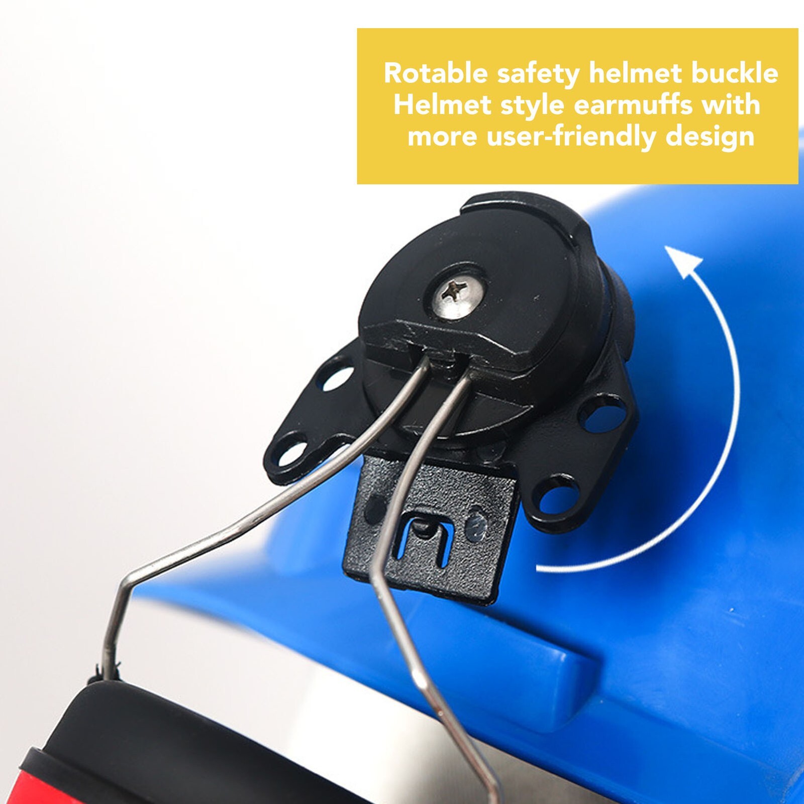 2Pcs Hard Hat Attachment Earmuff Noise Reduction Angle Adjustable Telescopic