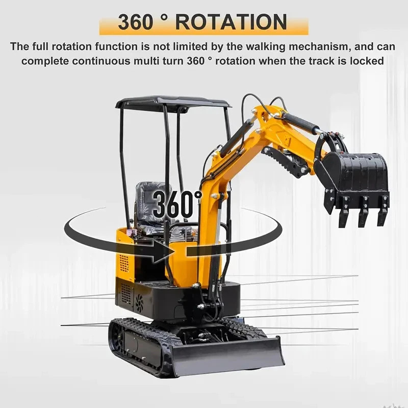 Local Pick Up One Ton Small Mini Digger Small Track Excavator with Canopy