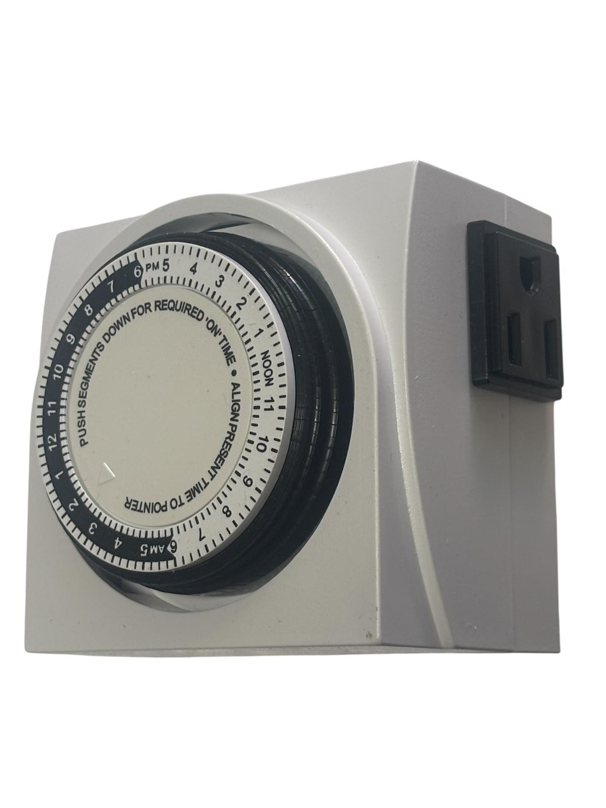Dual 125V Outlet 24 Hour Mechanical Timer for Light Hydroponic System Controller