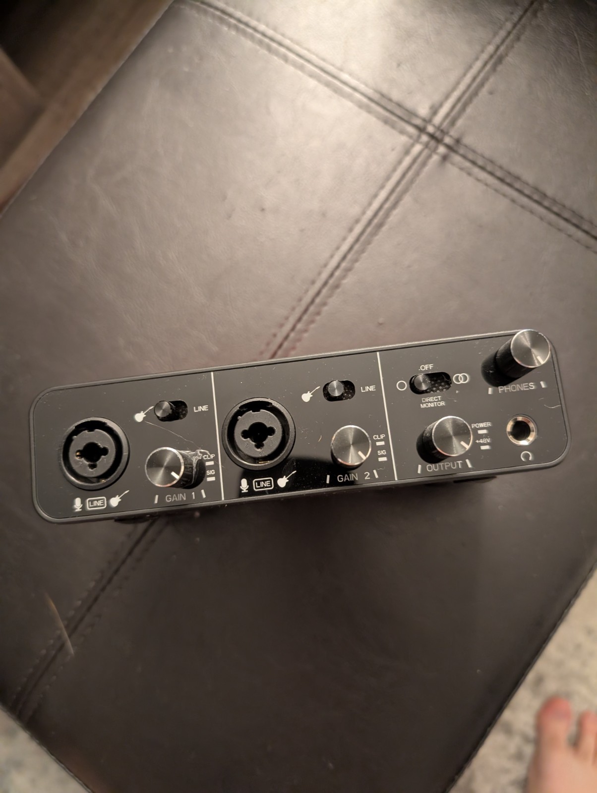 Wrugste Portable USB Audio Interface 2x2 Red/Black
