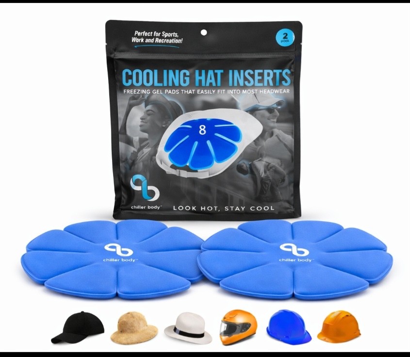 ChillerBody Reusable Cooling Hat Insert for Hard Hats, Helmets, Caps & More
