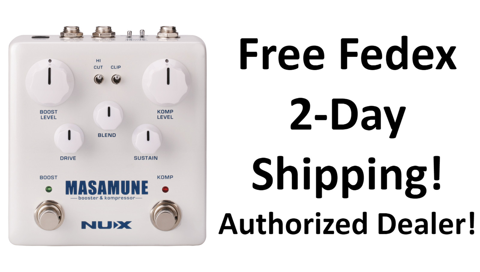 New NUX NBK-5 Masamune Boost & Compressor Guitar Effects Pedal