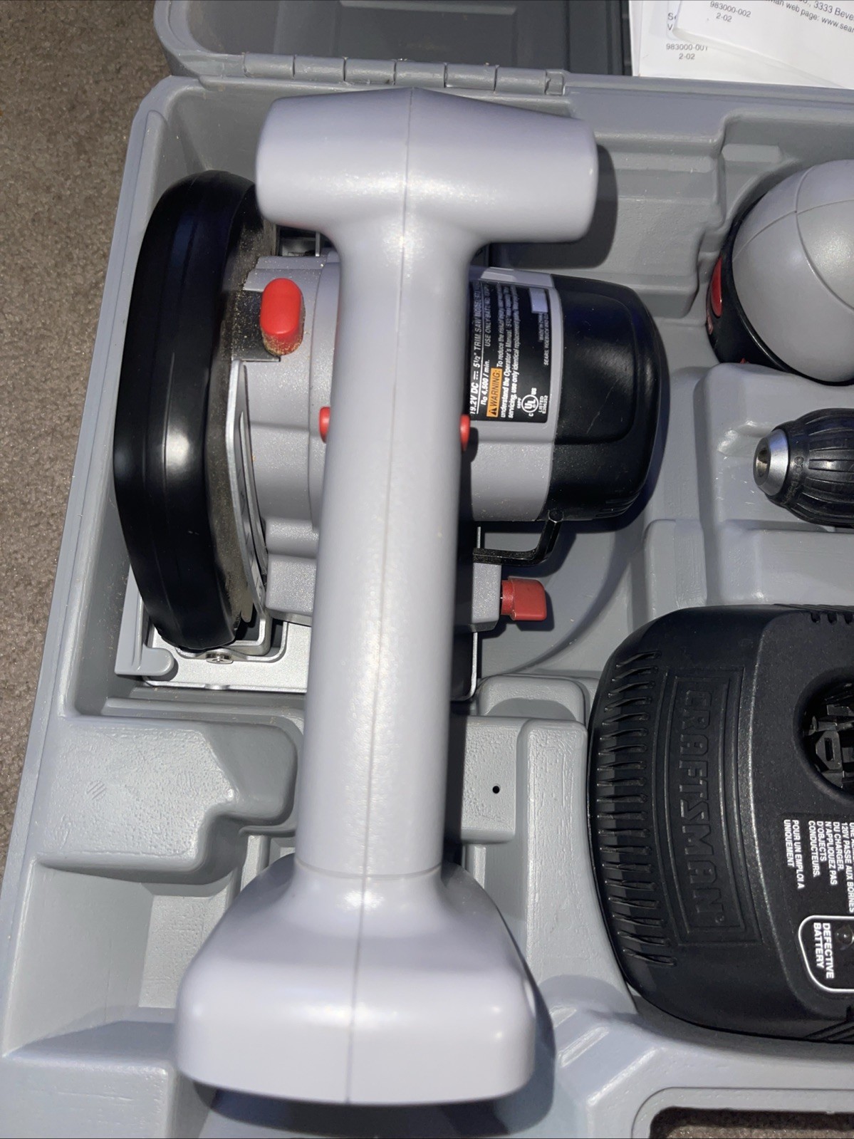 Craftsman 75th Anniversary Power Tool Set in Deep Hard Shell Case IN EUC