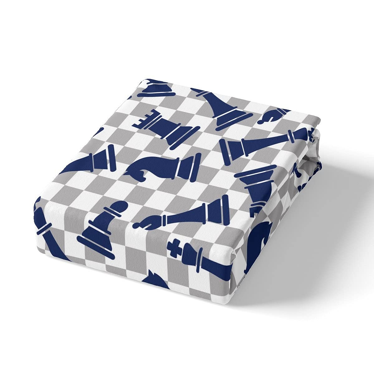 International Chess Bed Sheets Twin Size,Chess Board Game Bedding Set for Boy...