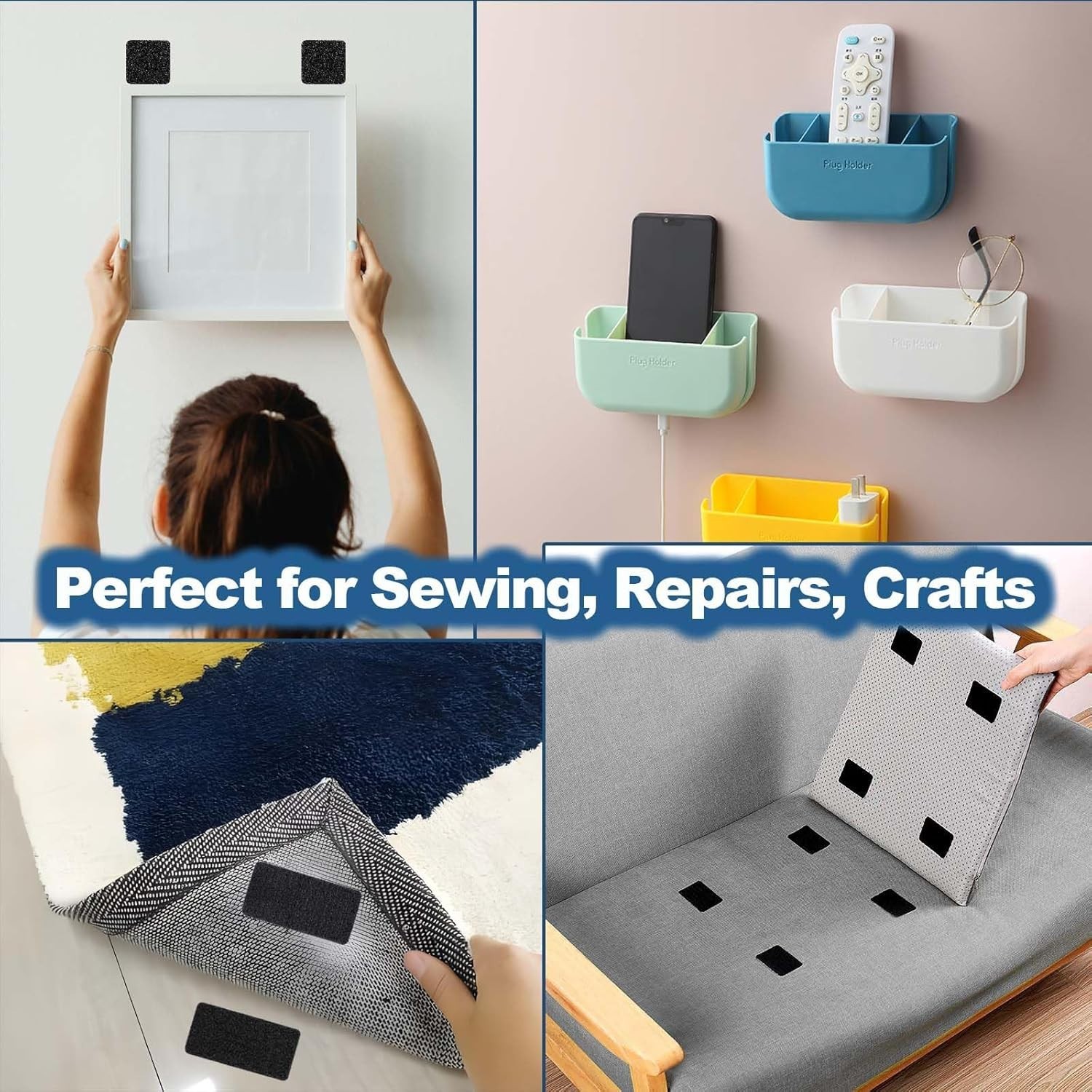 Robust Nylon Hook and Loop Strips - Multi-Size Adhesive Fasteners for Every Need
