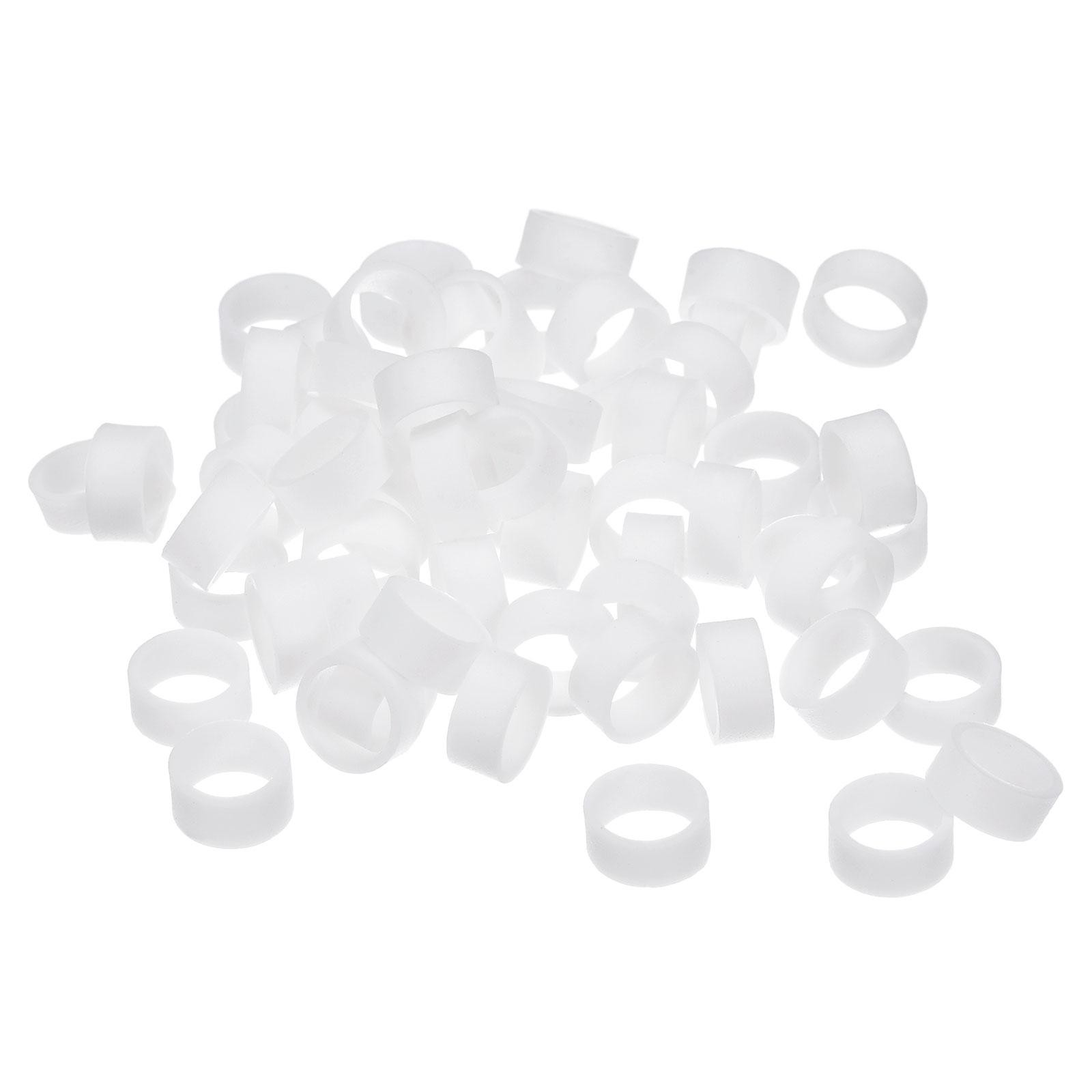 Silicone Rubber Bands Rings 100Pcs Non-slip 10mm Dia 1mm Thick 5mm Width