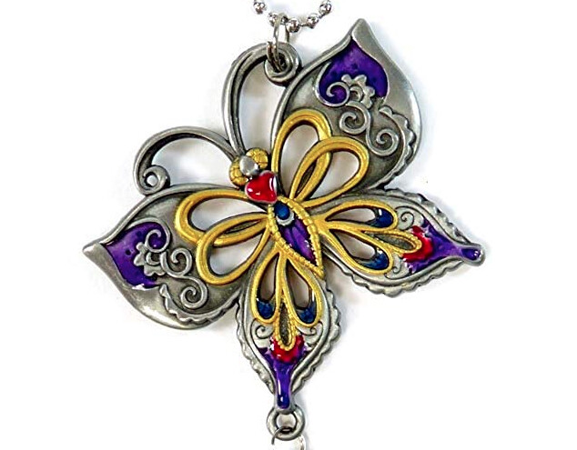 Ganz Car Charm 2 Sided Hanging Colorful Butterfly ER46655