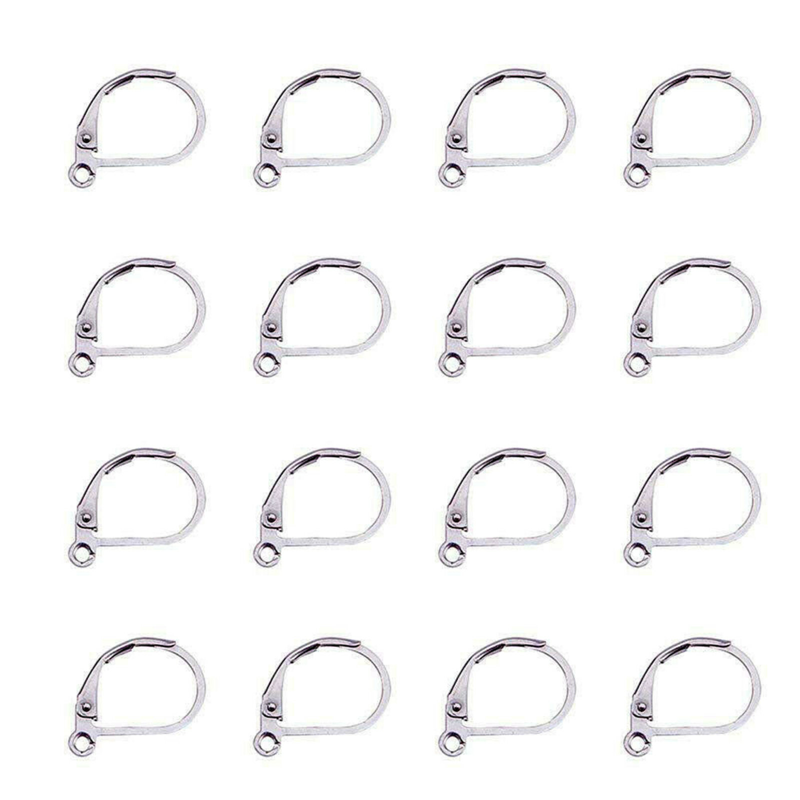 304Stainless Steel Leverback Earwire French Hoop Earring Findings 15x10mm