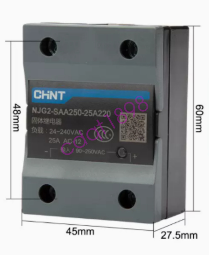 1PC New Chint NJG2-SAA250-25A220  AA25A 220V Solid State Relay Brand