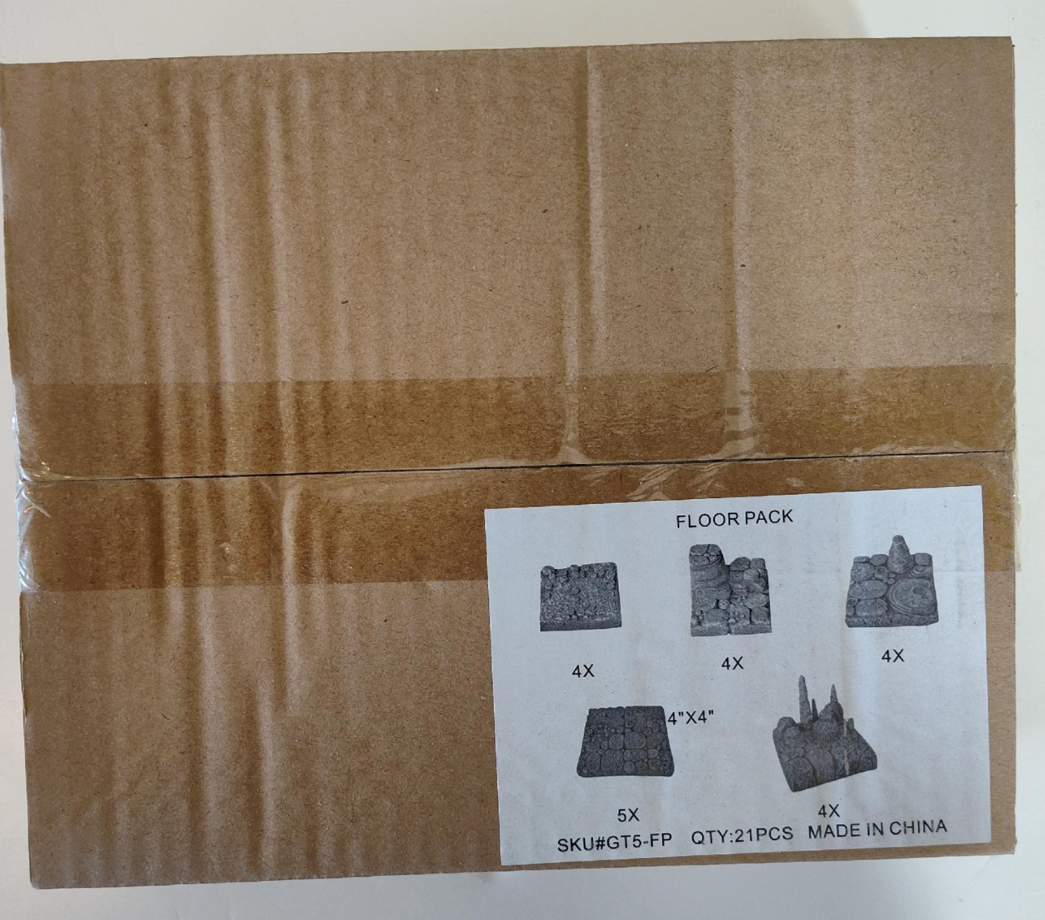 Dwarven Forge Cavern Floor Pack - GT5-FP - Sealed - Unpainted - 21 Pcs (2014)
