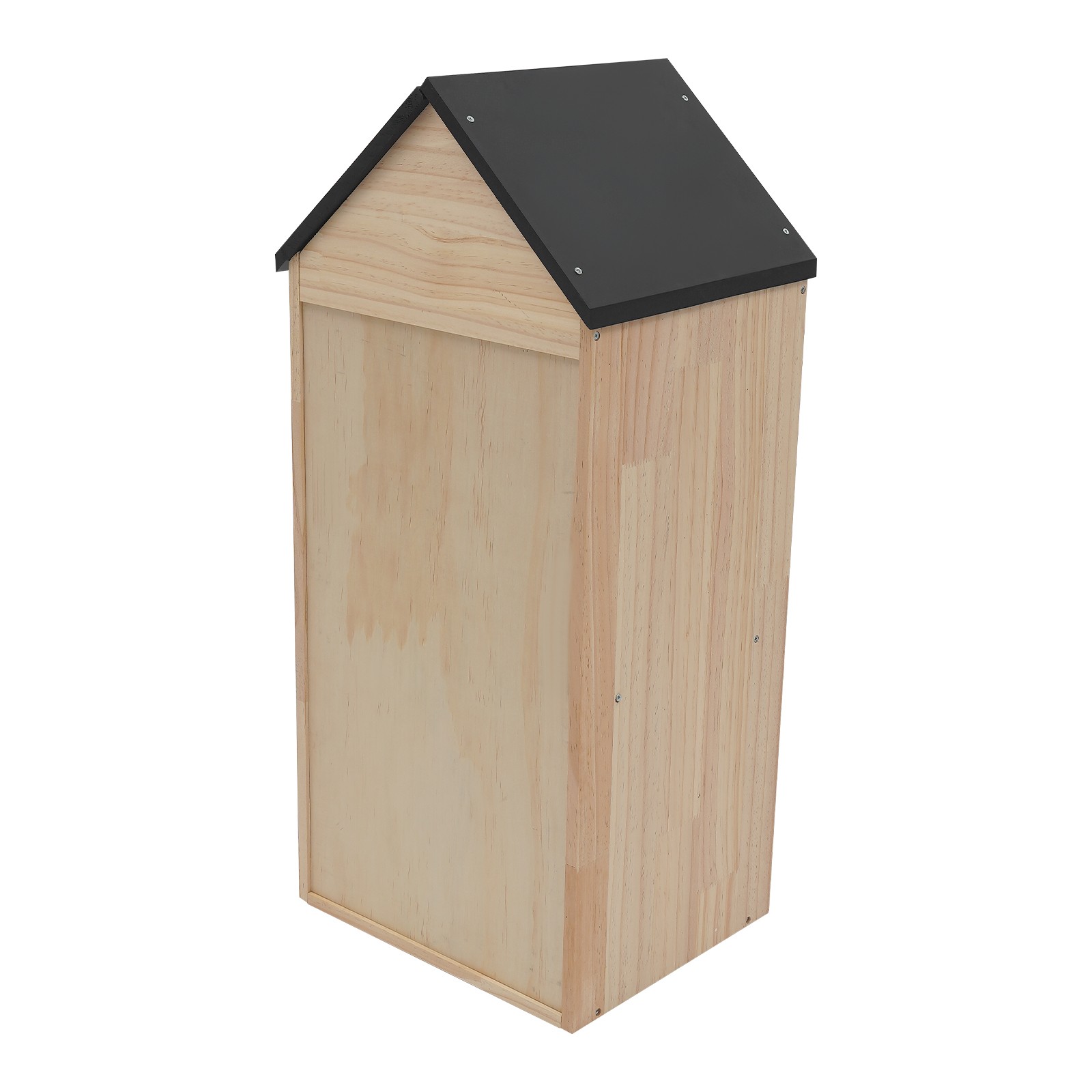 2-Tier Wooden Book Box Home Book Storage Box w/Door, Little Library Box Cabinet
