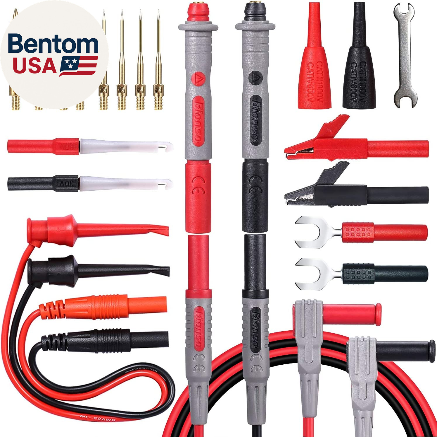 25-Piece Multimeter Leads Kit, Professional and Upgraded Test Leads Set with Rep
