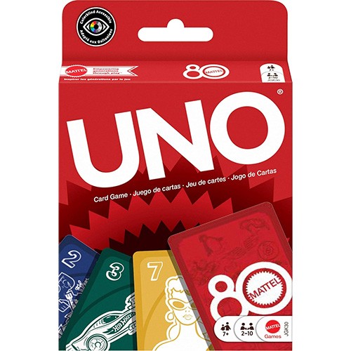 Mattel Games Collection - MATTEL 80th ANNIVERSARY RUBY RED UNO CARD GAME - New