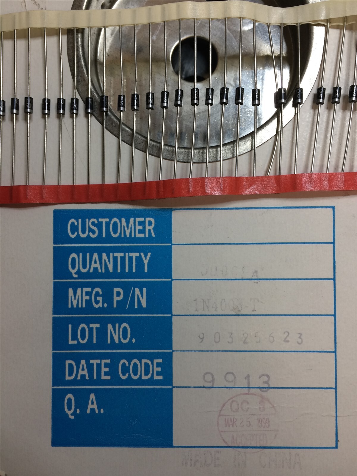 1N4003 MICROSEMI DIODE GEN PURP 200V 1A AXIAL 100 PIECES