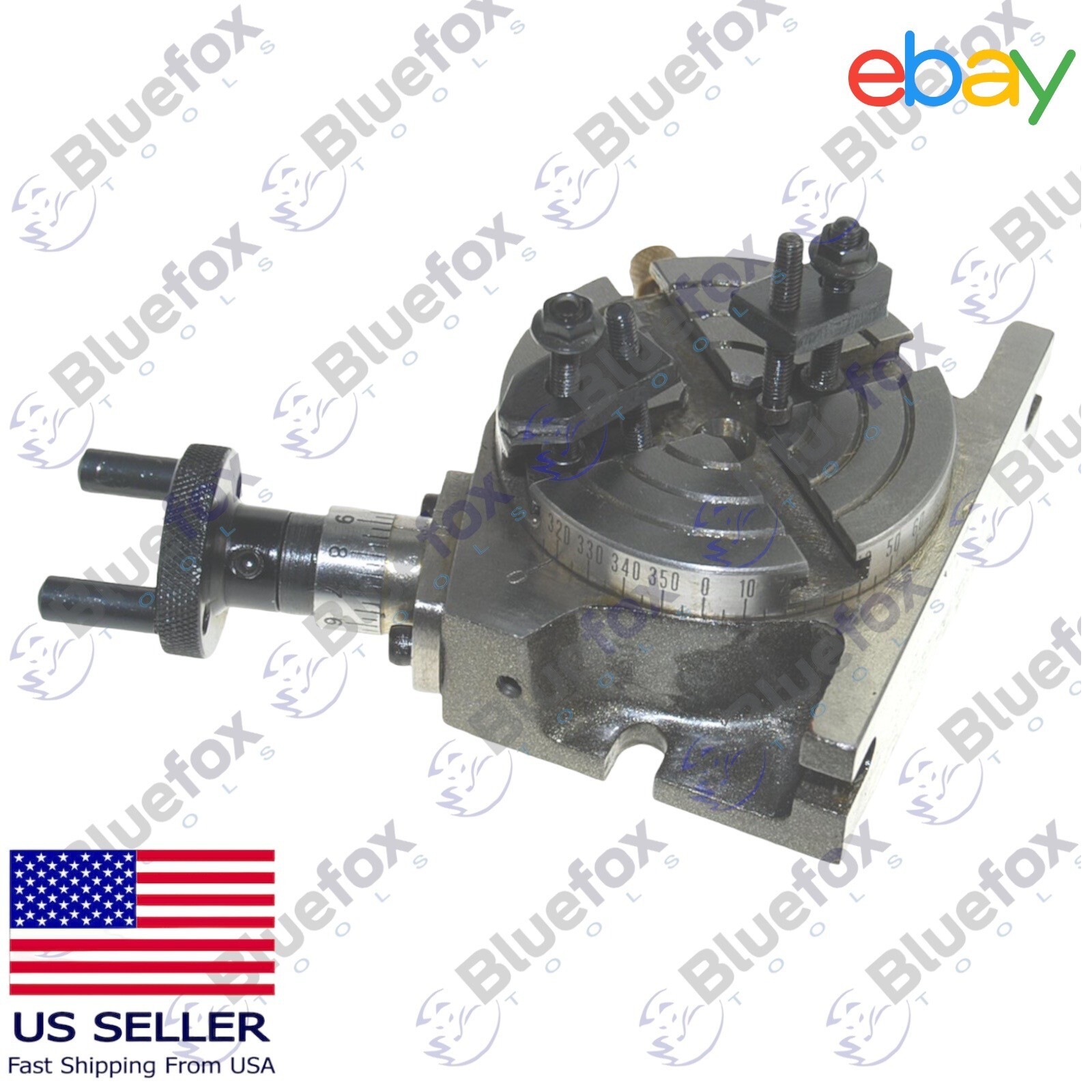 3" HORIZONTAL & VERTICAL PRECISION ROTARY TABLE w. Clamping kit