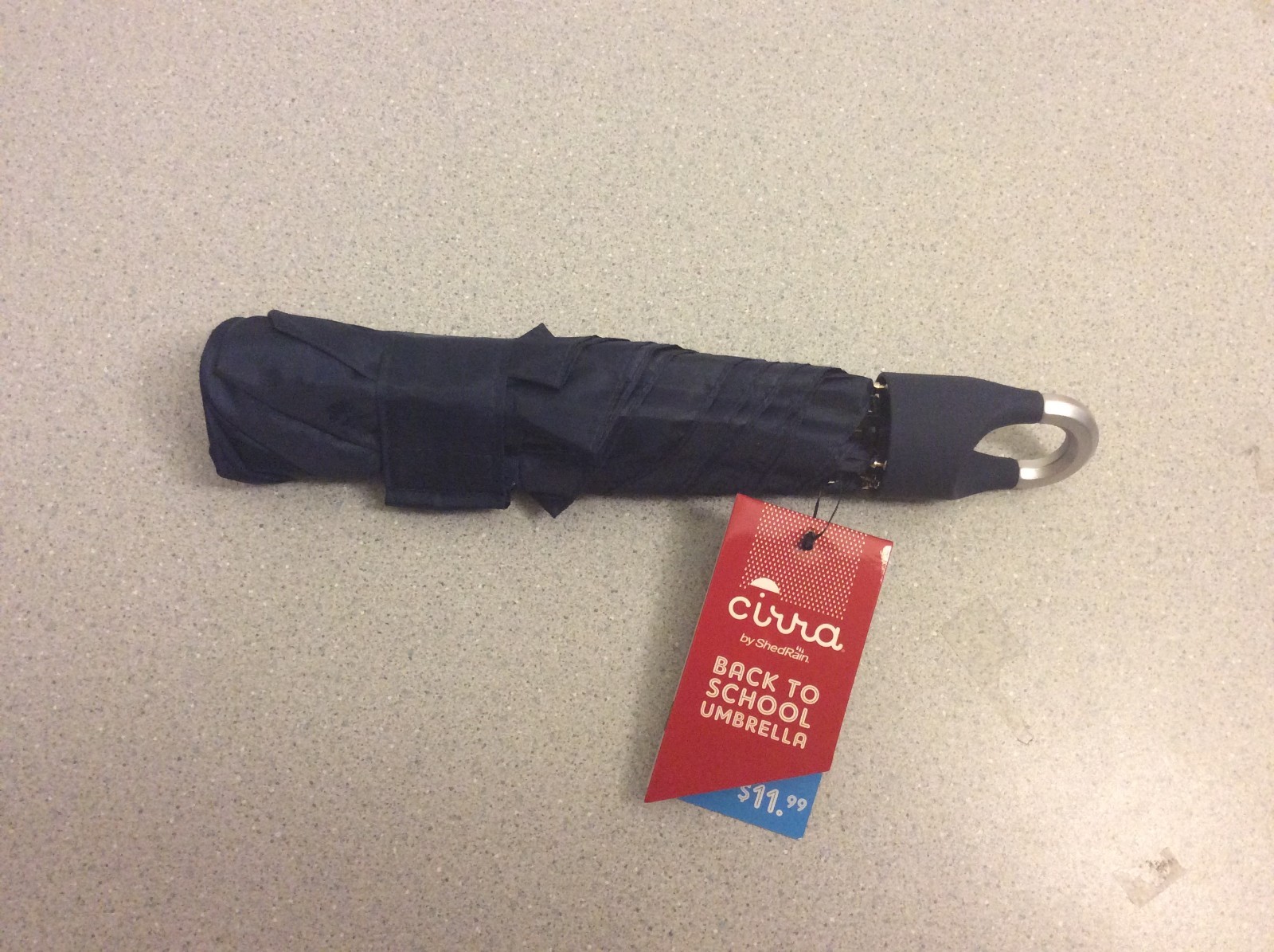 ShedRain Clip Handle Compact Manual Umbrella: Navy New with Tag