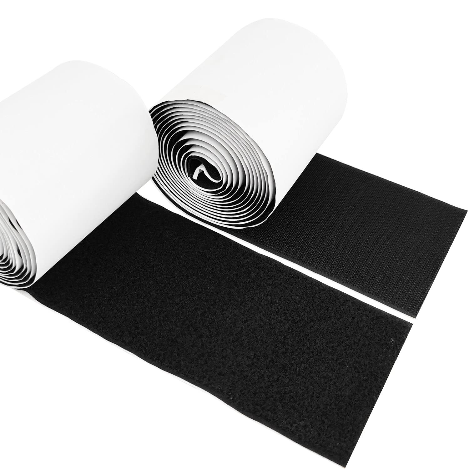 4 Inchx8.2Ft Hook and Loop Tape Nylon Self-Adhesive Strips for Crafting