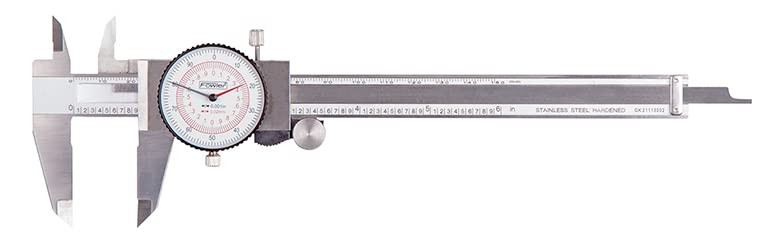 Inch/Metric Dial Caliper with 0-6"/150mm Range, Silver (520300061)